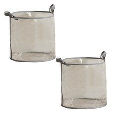 예다움 아린 투명 장난감 정리함 바구니, 그레이, 2개