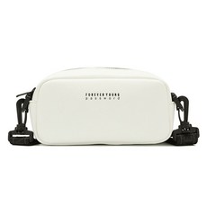 로브로코 여성용 캐주얼 프리미엄 인조가죽 골프 크로스백 파우치, 화이트, 1개