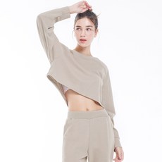 Philosophia 女款透氣短版大學T K1002