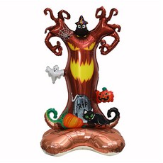 P&B UNITY 萬聖節立體鋁箔氣球 10 幽靈樹站立式超大型, 混合顏色, 1個