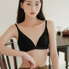 舒適深V網布無鋼圈內衣