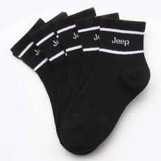 Jeep 兒童領口Logo中筒襪5雙組