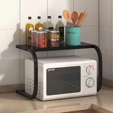 Likes 堅固微波爐架, 黑色, 1層