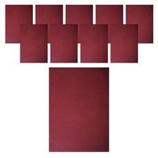 다니엘문구 머메이드 매직패브릭 종이 상장케이스 세로형 고급이중접착끼움식, 적색 무지, 10개