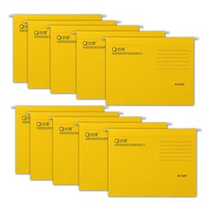 Madakkumi 掛式懸掛辦公用A4文件夾, 10個, 03 黃色