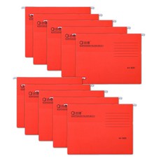 Madakkumi 掛式懸掛辦公用A4文件夾, 10個, 01 紅色