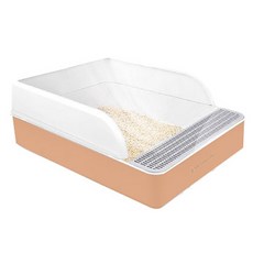 MrChuchu 貓咪基本款貓砂盆, 米色, 1套