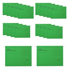 Madakkumi 掛式懸掛辦公用A4文件夾, 20個, 06 綠色