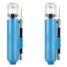 솔브리빙 便攜式足球籃球游泳圈迷你打氣筒, 2個, 藍色