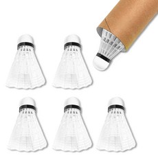 BAEGOT International 羽毛球尼龍羽球, 1個, 白色, 6入