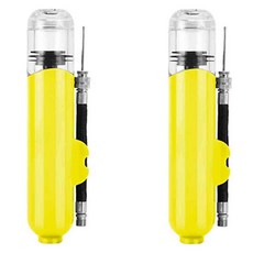 solve living 便攜式足球籃球游泳圈迷你打氣筒, 2個, 黃色