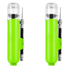 솔브리빙 便攜式足球籃球游泳圈迷你打氣筒, 2個, 綠色