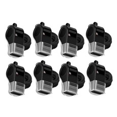 Solbriving 掛繩 裁判 防身用 哨子, 8個, 黑色