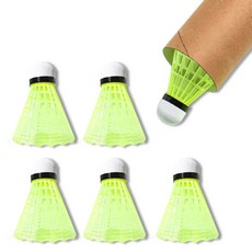 BAEGOT International 羽毛球尼龍羽球, 1個, 黃色, 6入