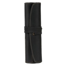 MaDaKkuMi 皮革捲筒式筆袋, 1個, 黑色(筆袋)