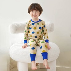 unifriend 童款萊卡棉滿版大樹印花9分袖居家服套裝