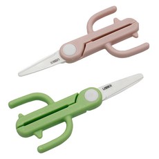 Nawaagi 陶瓷嬰兒副食品剪刀2件組, 粉紅色, 薄荷綠, 1套