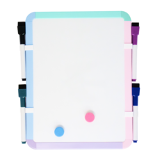 델리 미니 자석 칼라프레임 화이트보드 + 마카펜 세트, 플라스틱