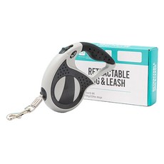 요런개 강아지 튼튼 꼬임 방지 자동 리드줄, 딥그레이, 1개