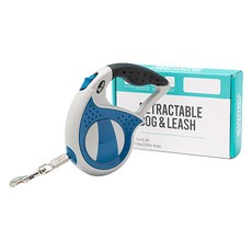 요런개 강아지 튼튼 꼬임 방지 자동 리드줄, 네이비, 1개