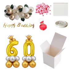 EUMES 驚喜鈔票雨零用錢盒 父母生日禮物活動組合 包裝, 數字 60, 1套