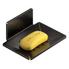 Hanbomnuri 現代設計浴室洗手檯肥皂架 免鑽孔, 1個, 黑色