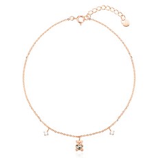 새미쥬얼리 14k 베어곰 큐빅 체인 발찌 + 쇼핑백