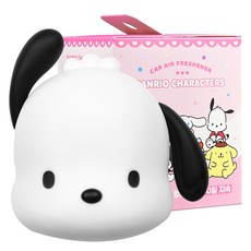 BELLEAMANT 三麗鷗 大臉車用芳香劑 帕恰狗, 1個, 白玫瑰