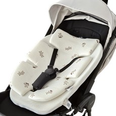 babysopoong 嬰兒推車蛋型坐墊 + 內墊組合, 1套, 小熊香草