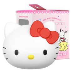 BELLE AMANT 三麗鷗 Hello Kitty 大臉車用芳香劑, 白玫瑰, 1個