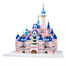 宮殿城堡立體模型積木, 粉紅色, 1個