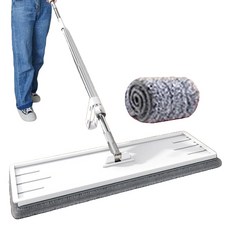 PEONIST Hands 手推平板拖把 + 拖布墊2片組, 白色, 1套