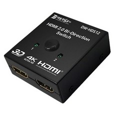 DW TMT HDMI 2.0 雙向 1:2 手動按鈕式選擇器, 1個, DW-HDS12