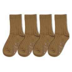 키즈퓨처 유아동 데일리 무지 골지 중목 양말 4족