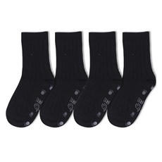 Kids FUTURE 兒童日常素色羅紋中筒襪 4雙