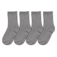 키즈퓨처 유아동 데일리 무지 골지 중목 양말 4족