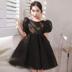 Bebemonstory 女童簡約泡泡袖連身裙