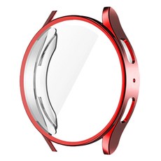 아이엠판다 갤럭시워치 풀커버 실리콘 케이스 44mm, 레드, 1개