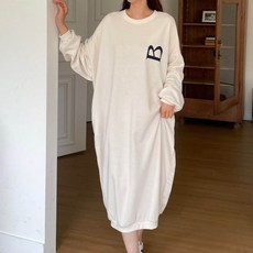 Borimam Busto 寬鬆版型 大尺碼 長版連身裙 孕婦裝 V592