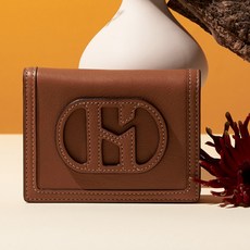 헤지스 여성용 로고패치 소가죽 반지갑