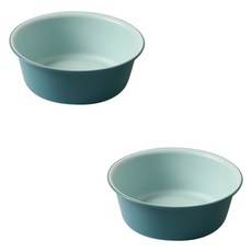 더자카 투톤 플라스틱 다용도 대야 L, 블루, 2개