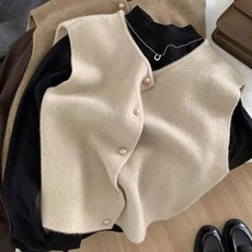 Goodif 女款鈕扣設計針織背心