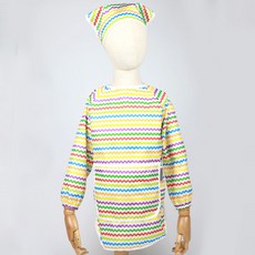 베베슈에뜨 아동용 방수 긴팔 미술 가운 + 두건 세트, 후리링