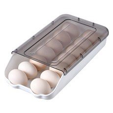 Block Mart 廚房冰箱滾動式雞蛋托盤, 黑色, 1個