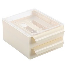 블럭마트 서랍형 30구 2단 계란케이스, 크림, 1개