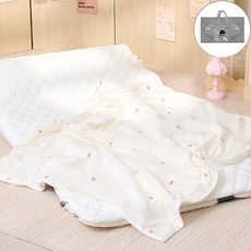 베베누보 DIY 듀라론 모달 양면 에어메시 사계절 어린이집 낮잠이불세트 분리형, 피치래빗