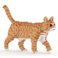 JEKCA 步行中的起司虎斑貓積木, 混合色, 1個