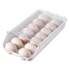 블럭마트 주방 냉장고 롤링 계란트레이, 투명, 1개