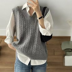 Goodif 女款休閒寬鬆針織背心