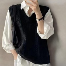 Goodif 女款休閒寬鬆針織背心